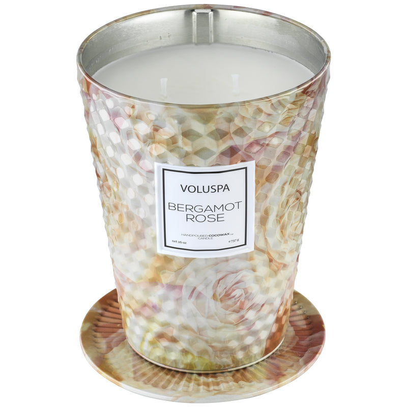 media image for 2 Wick Tin Table Candle in Bergamot Rose design by Voluspa 263