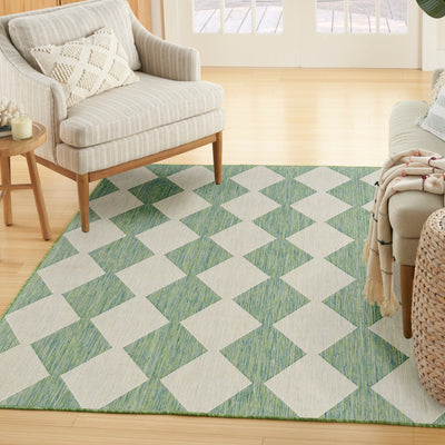 product image for Positano Indoor Outdoor Blue Green Geometric Rug By Nourison Nsn 099446938350 8 18