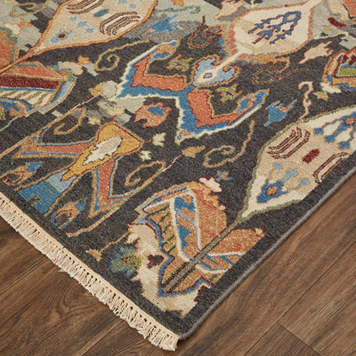product image for pierson nomadic hand knotted charcoal multi rug by bd fine leyr0563chlmltj55 5 4