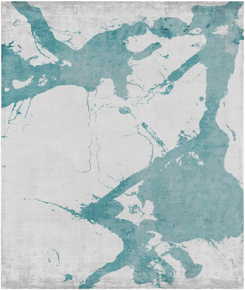 media image for Eastern Side of Nanjing Hand Knotted Rug in Light Blue design by Second Studio 222