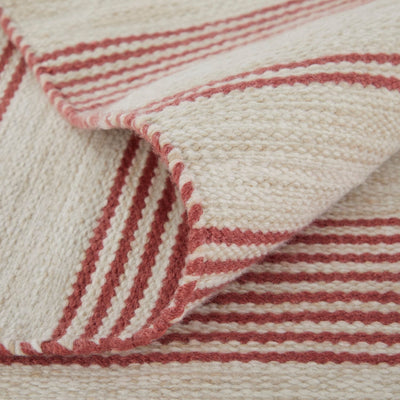 product image for Granberg Hand Woven Stripes Red / Ivory Rug 3 79