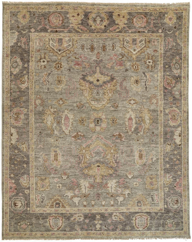 media image for Irie Hand Knotted Gray Rug by BD Fine Flatshot Image 1 293