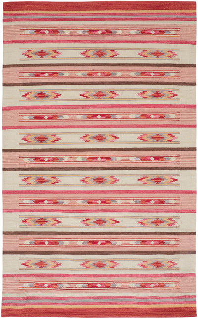 product image for Galvin Flatweave Red and Ivory Rug by BD Fine Flatshot Image 1 60