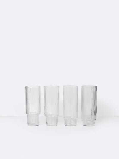 product image of Ripple Long Drink Glass Set by Ferm Living 595