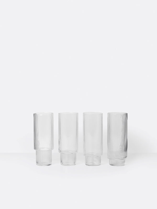 media image for Ripple Long Drink Glass Set by Ferm Living 292