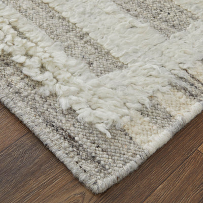 product image for saena linear contemporary hand woven ivory gray rug by bd fine ashr8909ivygryp00 5 93