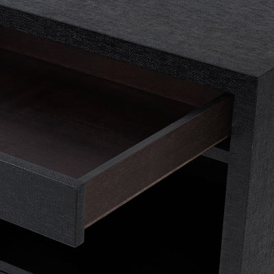 product image for frances grasscloth 2 drawer side table in various finishes bungalow 5 12 3