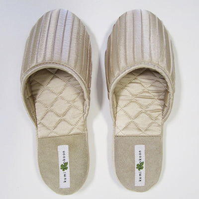 product image for french pleat silk slippers 3 40
