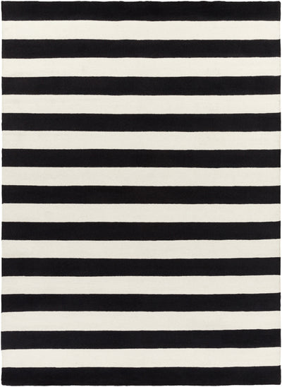 product image for frontier collection 100 wool area rug in jet black and white design by surya 1 1 78