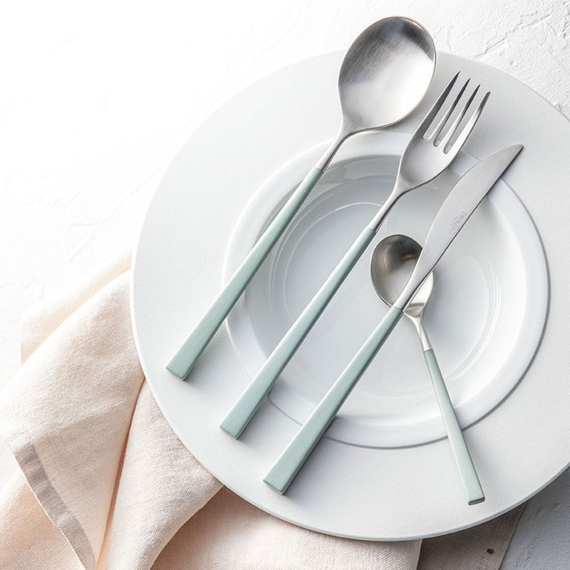 media image for Fuse Color 24 Piece Solid Handle Flatware Set in Various Colors by Degrenne Paris 262