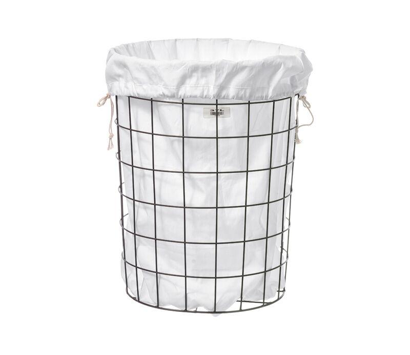 media image for wire basket with plain laundry bag large design by puebco 4 294