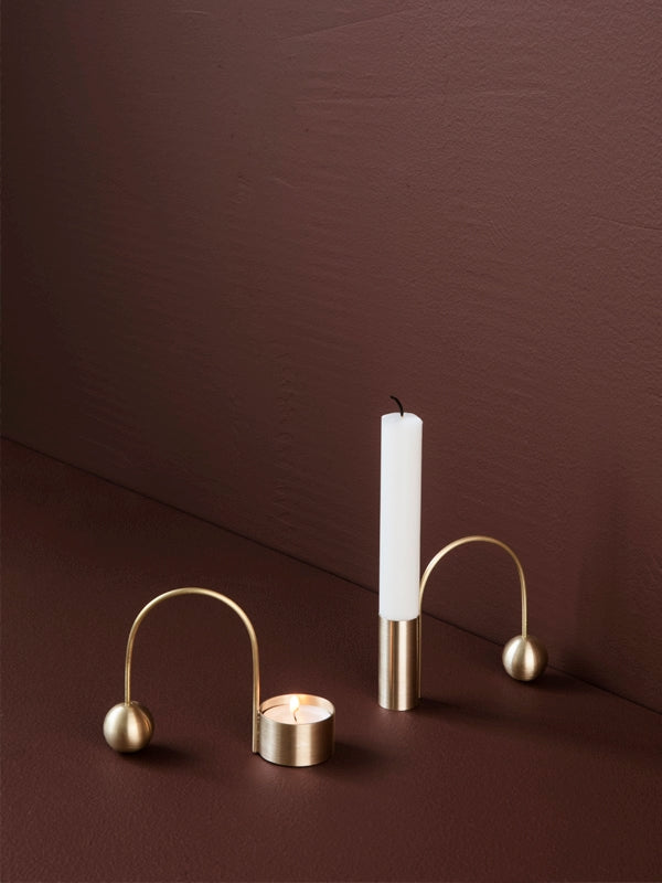 media image for Balance Tealight Holder in Brass by Ferm Living 217