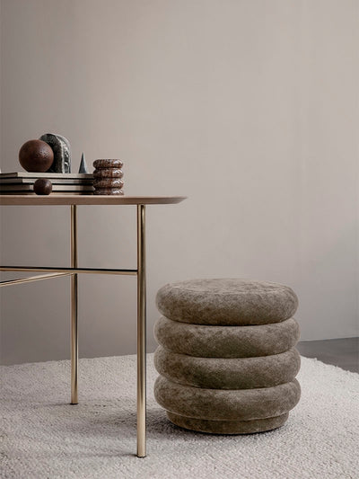 product image for Small Round Pouf in Beige by Ferm Living 53
