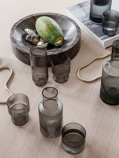 product image for Ripple Small Carafe Set in Smoked Grey by Ferm Living 90
