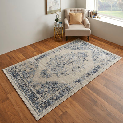 product image for wyllah traditional medallion ivory blue rug by bd fine cmar39klivybluc16 7 46