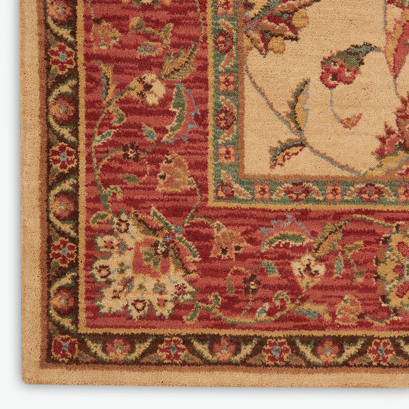 media image for living treasures ivory red rug by nourison nsn 099446670373 6 292