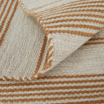product image for Granberg Hand Woven Stripes Yellow / Ivory Rug 3 80