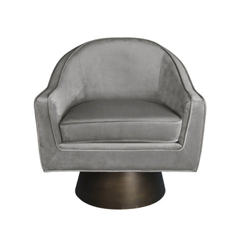 media image for Modern Swivel Chair with Bronze Base in Various Colors 241