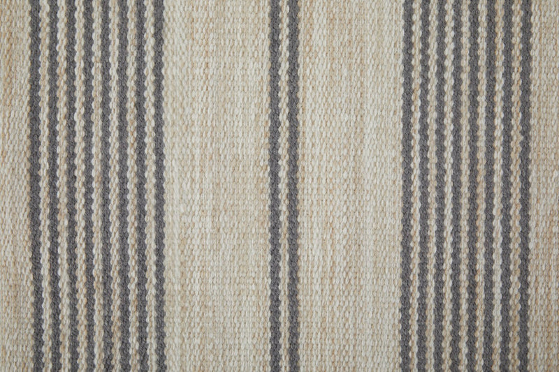 media image for Granberg Hand Woven Stripes Gray / Ivory Rug 2 290