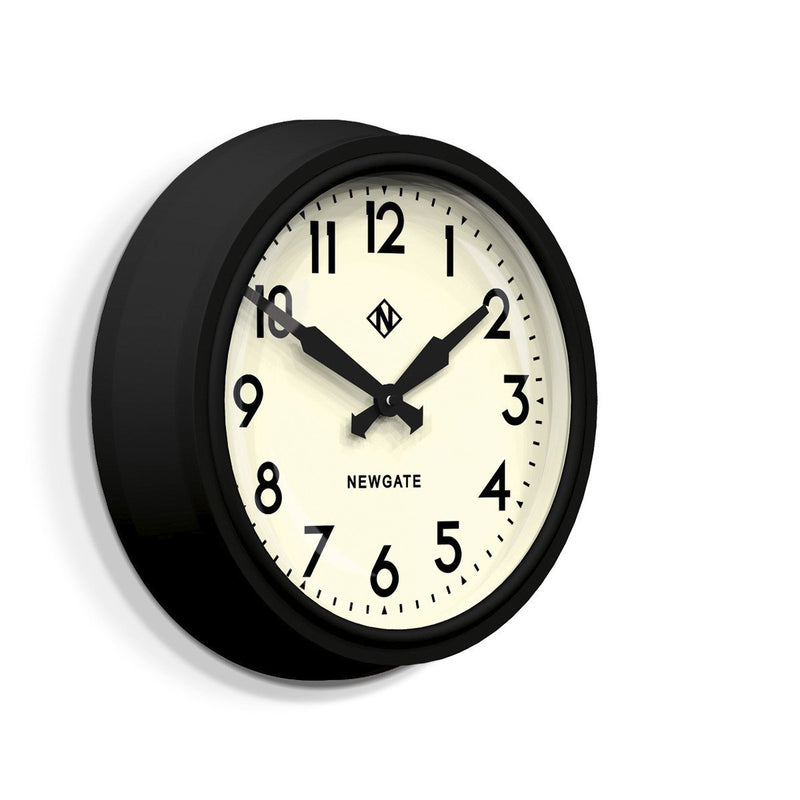 media image for 50s electric clock in matte black design by newgate 2 222