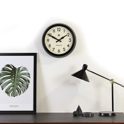 product image for 50s electric clock in matte black design by newgate 4 1