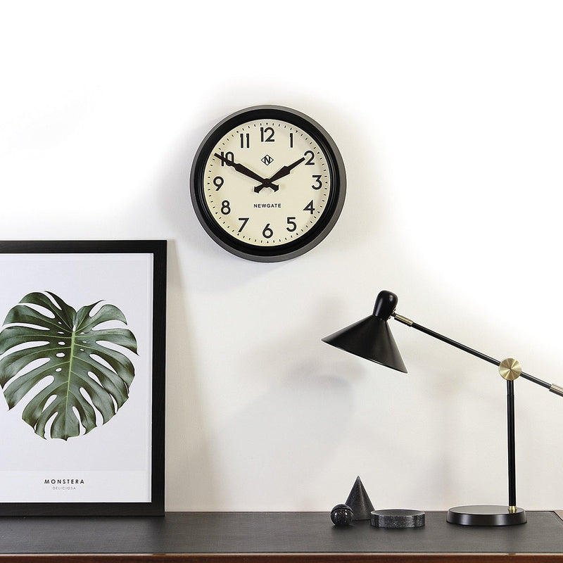 media image for 50s electric clock in matte black design by newgate 4 236