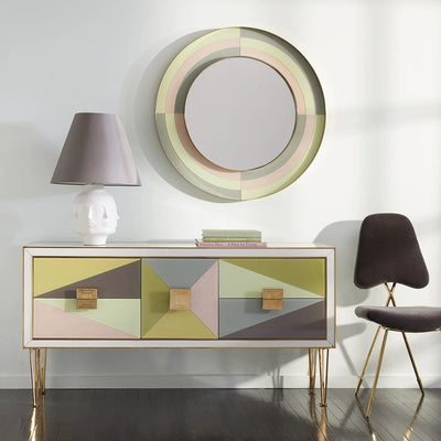product image for harlequin round mirror by jonathan adler 5 38