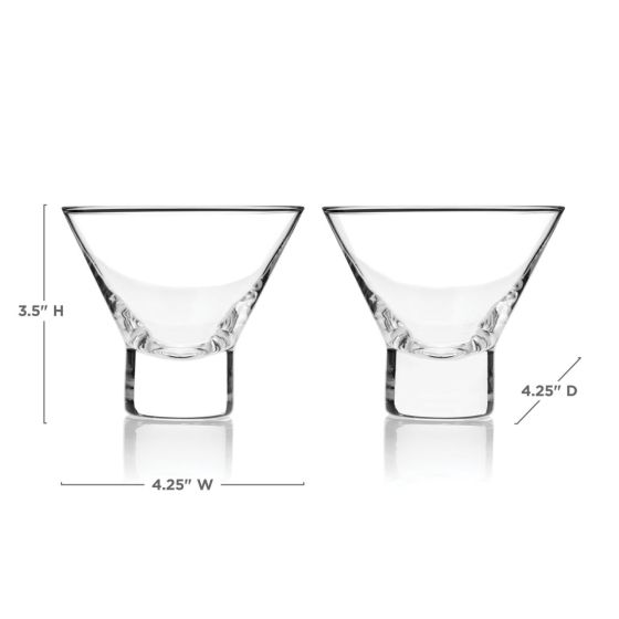 media image for heavy base crystal martini glasses 4 25