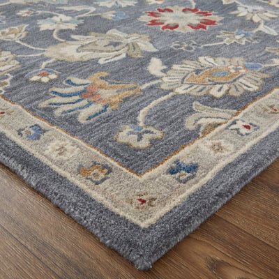 product image for Mattias Hand Tufted Ornamental Blue/Red/Ivory Rug 4 78