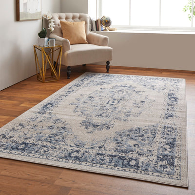 product image for wyllah traditional medallion ivory blue rug by bd fine cmar39klivybluc16 9 83