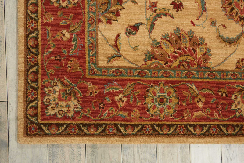 media image for living treasures ivory red rug by nourison nsn 099446670373 4 288