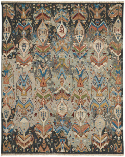 product image for pierson nomadic hand knotted charcoal multi rug by bd fine leyr0563chlmltj55 1 11