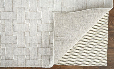 product image for Tatem Hand Woven Linear White Rug 5 2
