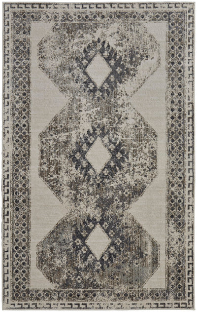 product image of Kiba Distressed Ivory/Taupe/Gray Rug 1 546