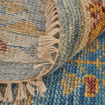 product image for foxboro traditional tribal hand knotted blue multi rug by bd fine filr6944blumlth00 4 99