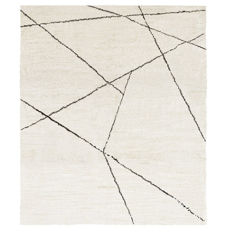 media image for issy palesa shaggy hand knotted black rug by by second studio iy200 311x12 2 248