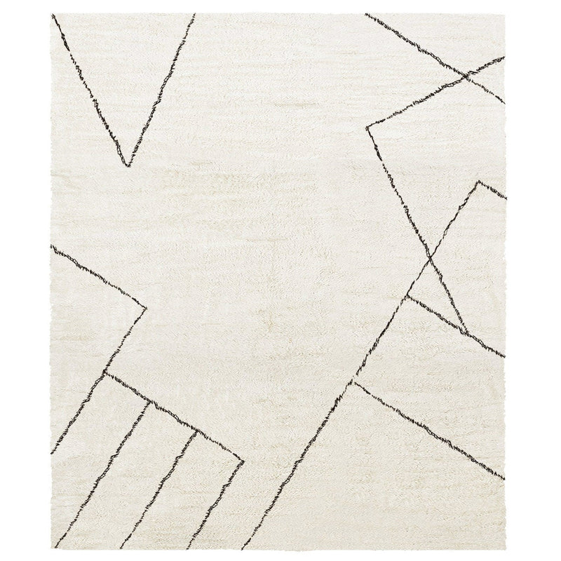 media image for issy saville shaggy hand knotted black rug by by second studio iy300 311x12 1 242