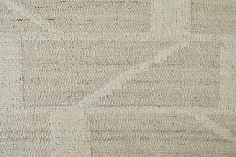 media image for saena checkered contemporary hand woven ivory beige rug by bd fine ashr8907ivybgep00 2 235