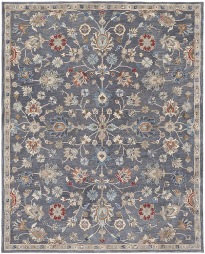 product image of Mattias Hand Tufted Ornamental Blue/Red/Ivory Rug 1 598