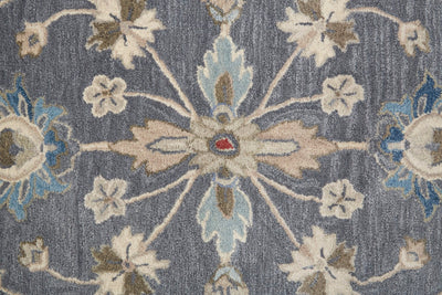 product image for Mattias Hand Tufted Ornamental Blue/Red/Ivory Rug 2 45