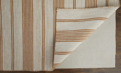 product image for Granberg Hand Woven Stripes Yellow / Ivory Rug 5 73