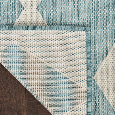 product image for Positano Indoor Outdoor Aqua Geometric Rug By Nourison Nsn 099446938237 4 92