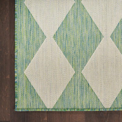 product image for Positano Indoor Outdoor Blue Green Geometric Rug By Nourison Nsn 099446938350 3 28