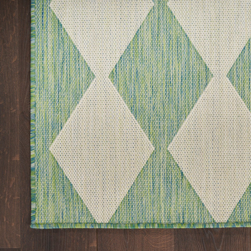 media image for Positano Indoor Outdoor Blue Green Geometric Rug By Nourison Nsn 099446938350 3 236