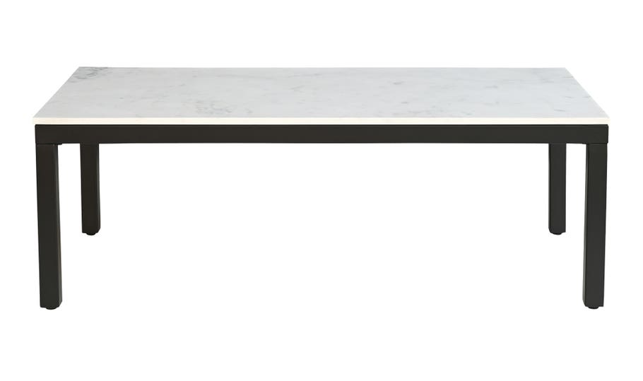 Shop Parson White Marble Coffee Table Burke Decor