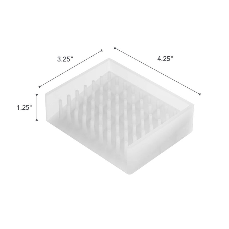 media image for Float Rectangular Self-Draining Soap Dish | Silicone by Yamazaki 279