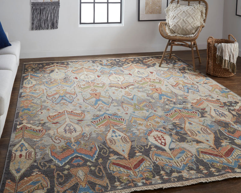 media image for pierson nomadic hand knotted charcoal multi rug by bd fine leyr0563chlmltj55 8 299