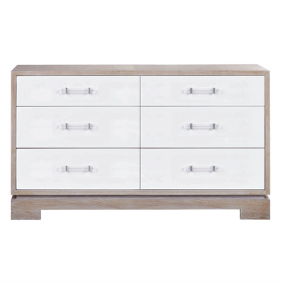 product image of 6 drawer chest with acrylic nickel hardware in various colors 1 582