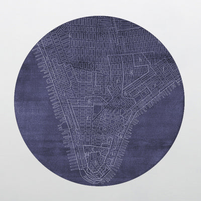 product image for Manhattan Round Collection 100% Wool Area Rug in Assorted Colors design by Second Studio 70