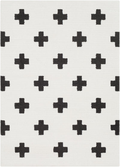 product image of moroccan shag rug in white black design by surya 1 1 558